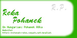 reka pohanek business card