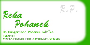 reka pohanek business card